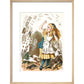 The shower of cards print in natural frame