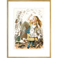 The shower of cards print in gold frame