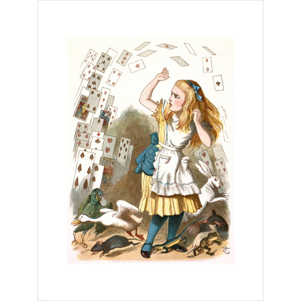 The shower of cards print unframed