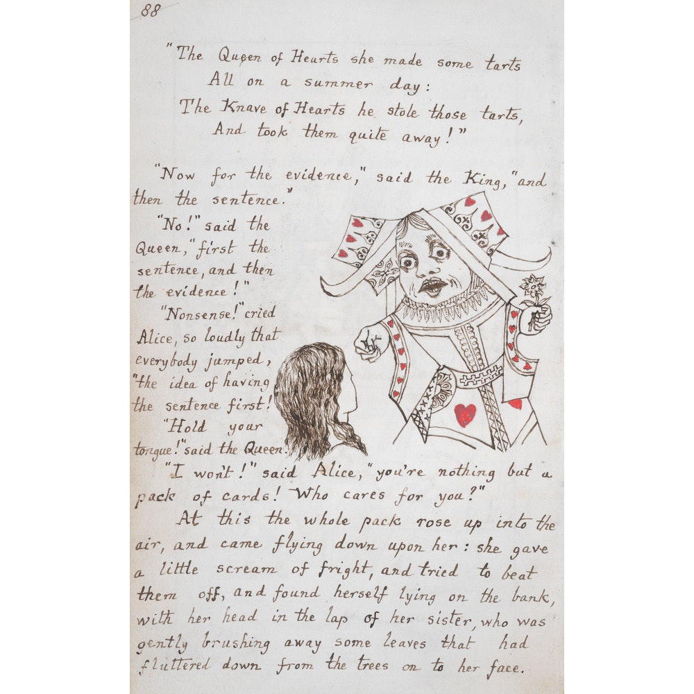 Alice and the Queen of Hearts print