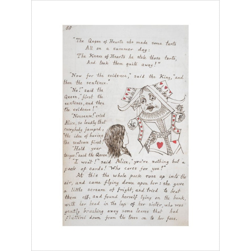 Alice and the Queen of Hearts print