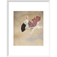 White Rabbit print in white frame