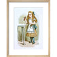 Drink me print in natural frame