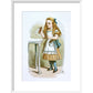 Drink me print in white frame