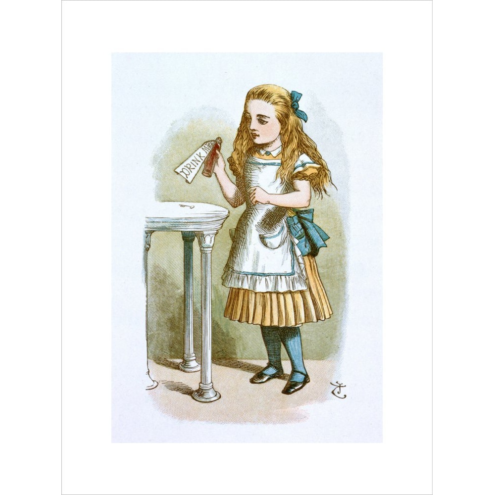 Drink me print unframed