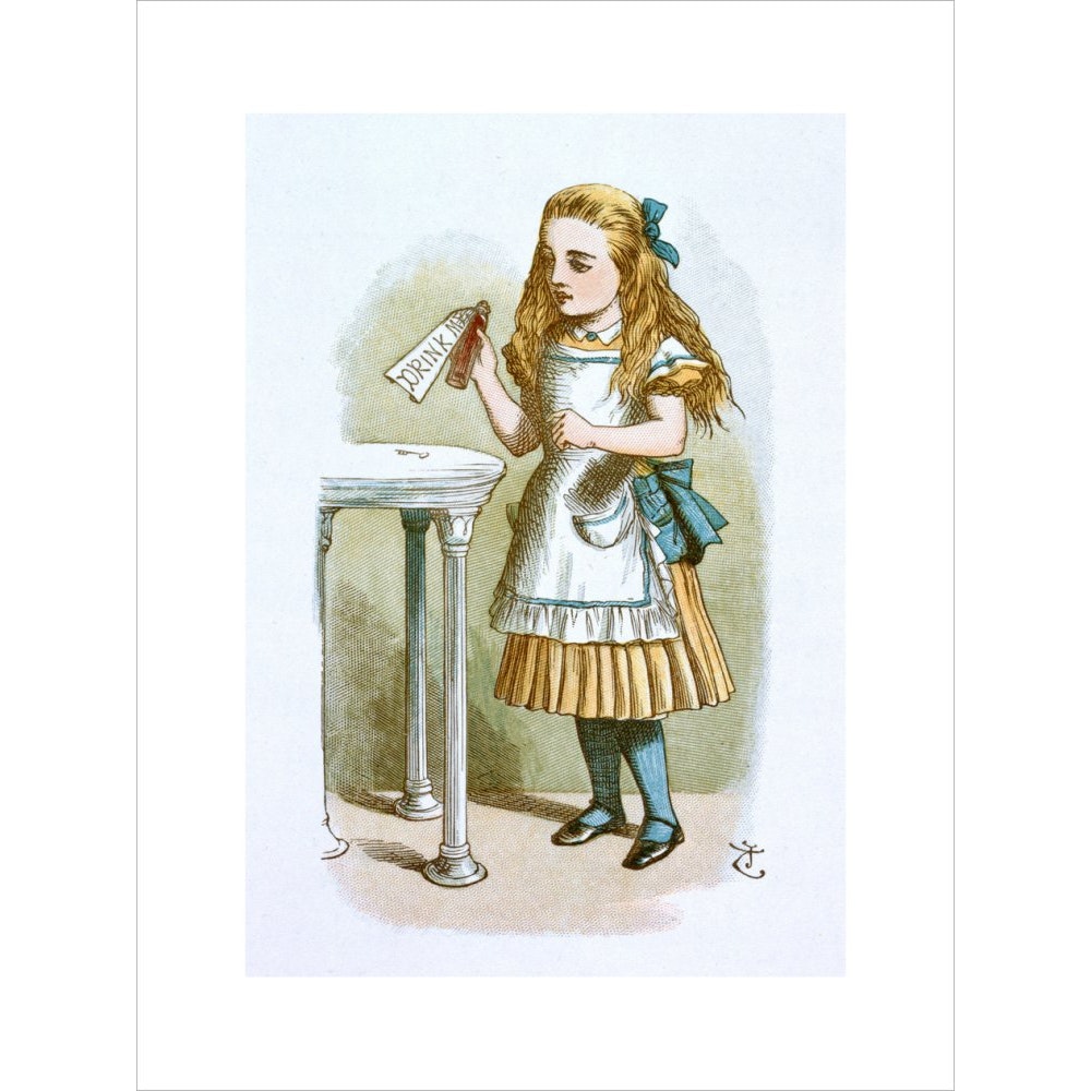Drink me print unframed