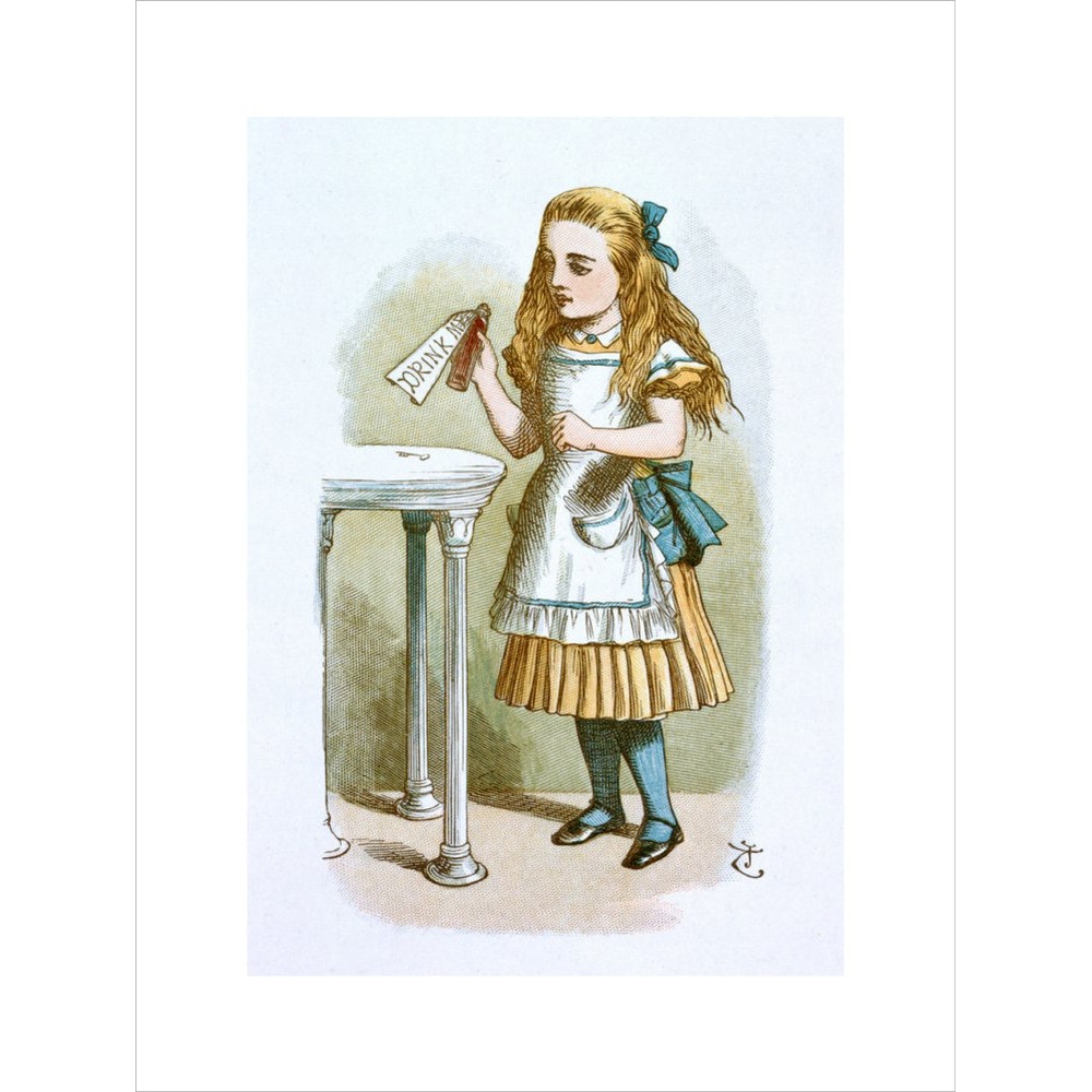 Drink me print unframed