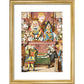 Inspecting the tarts print in gold frame