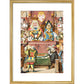Inspecting the tarts print in gold frame