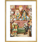 Inspecting the tarts print in gold frame