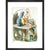 Alice meets the blue caterpillar print in black frame