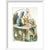 Alice meets the blue caterpillar print in white frame