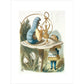 Alice meets the blue caterpillar print unframed