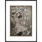 Alice and the falling pack of cards print in black frame