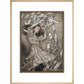 Alice and the falling pack of cards print in natural frame