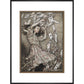 Alice and the falling pack of cards print in black frame