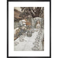 Alice at the tea party print in black frame