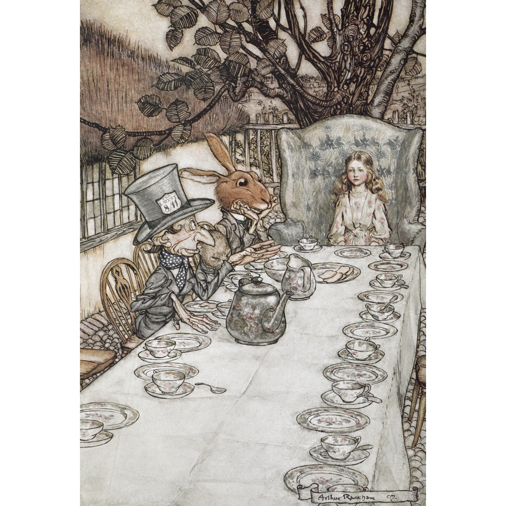 Alice at the tea party print
