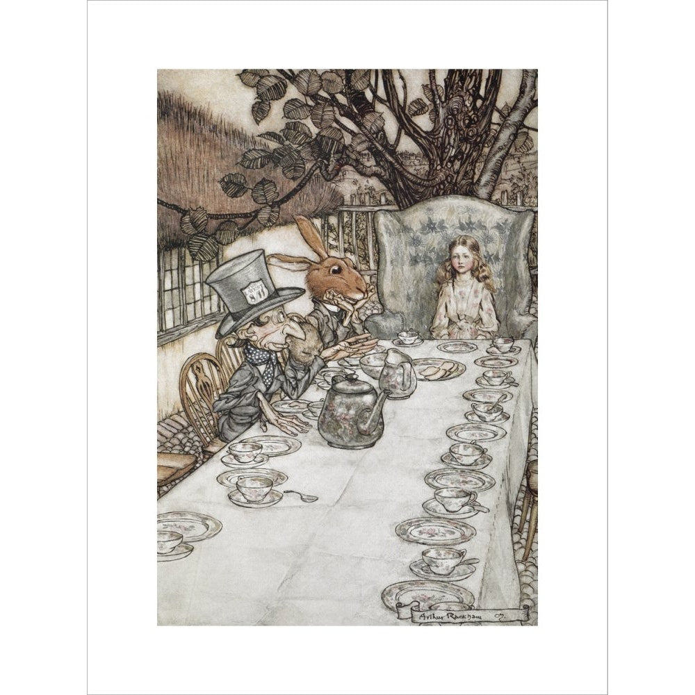 Alice at the tea party print unframed