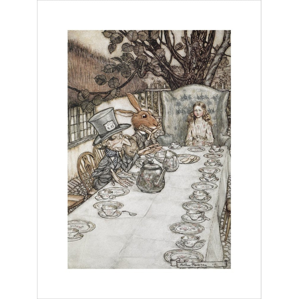 Alice at the tea party print unframed