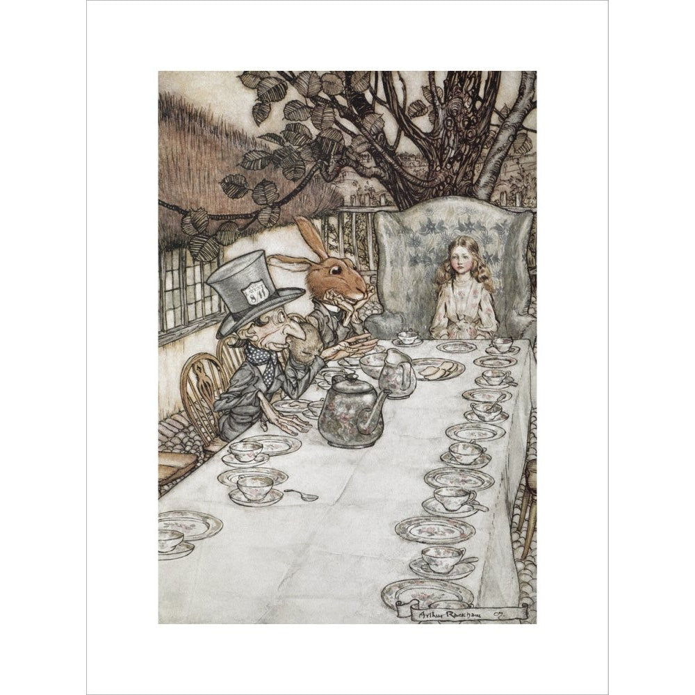 Alice at the tea party print unframed