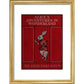 Alice in Wonderland book cover print in gold frame
