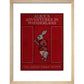 Alice in Wonderland book cover print in natural frame