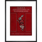 Alice in Wonderland book cover print in black frame