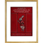 Alice in Wonderland book cover print in gold frame