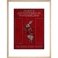 Alice in Wonderland book cover print in natural frame