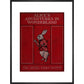 Alice in Wonderland book cover print in black frame