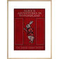 Alice in Wonderland book cover print in natural frame