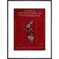 Alice in Wonderland book cover print in black frame
