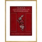 Alice in Wonderland book cover print in gold frame
