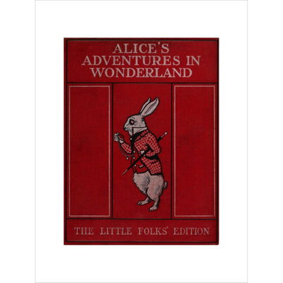Alice in Wonderland book cover print unframed