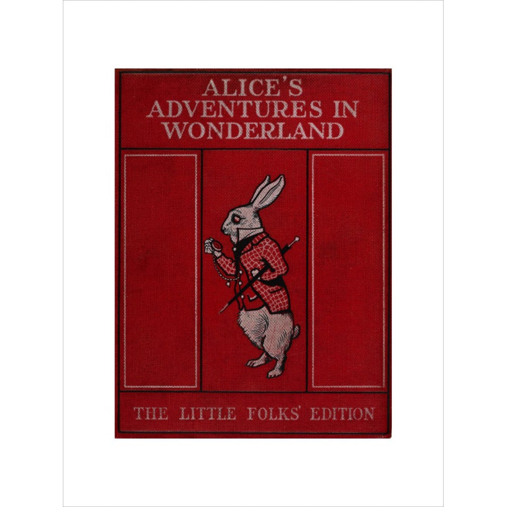 Alice in Wonderland book cover print unframed