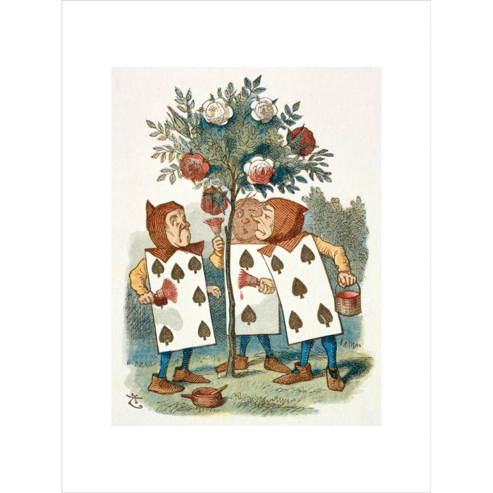 The playing cards print unframed