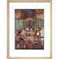 The King and Queen of Hearts upon their throne at court print in natural frame