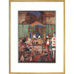 The King and Queen of Hearts upon their throne at court print in gold frame