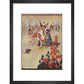 Alice playing croquet print in black frame