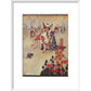 Alice playing croquet print in white frame