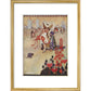 Alice playing croquet print in gold frame