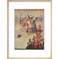 Alice playing croquet print in natural frame