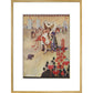 Alice playing croquet print in gold frame