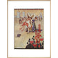 Alice playing croquet print in natural frame