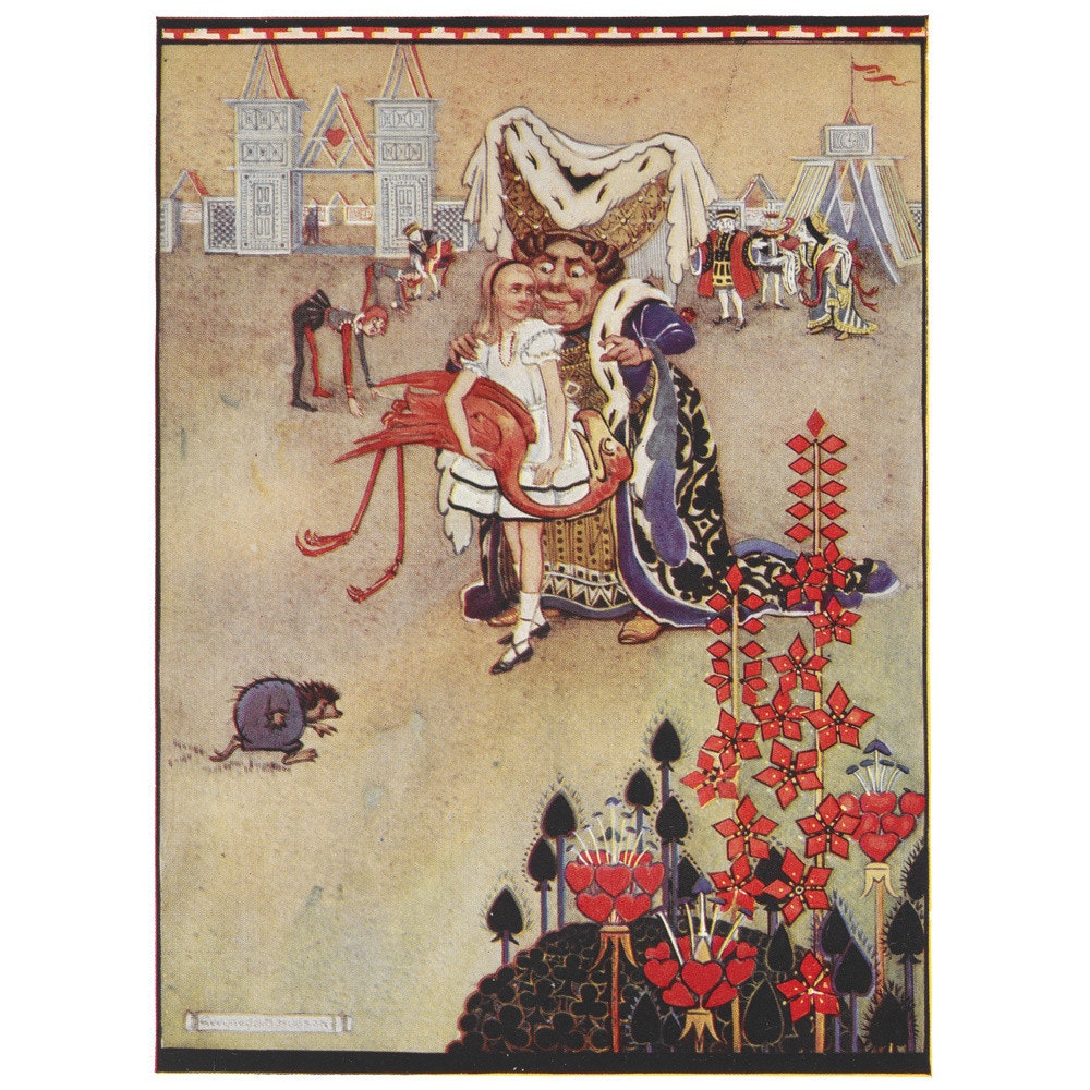 Alice playing croquet print