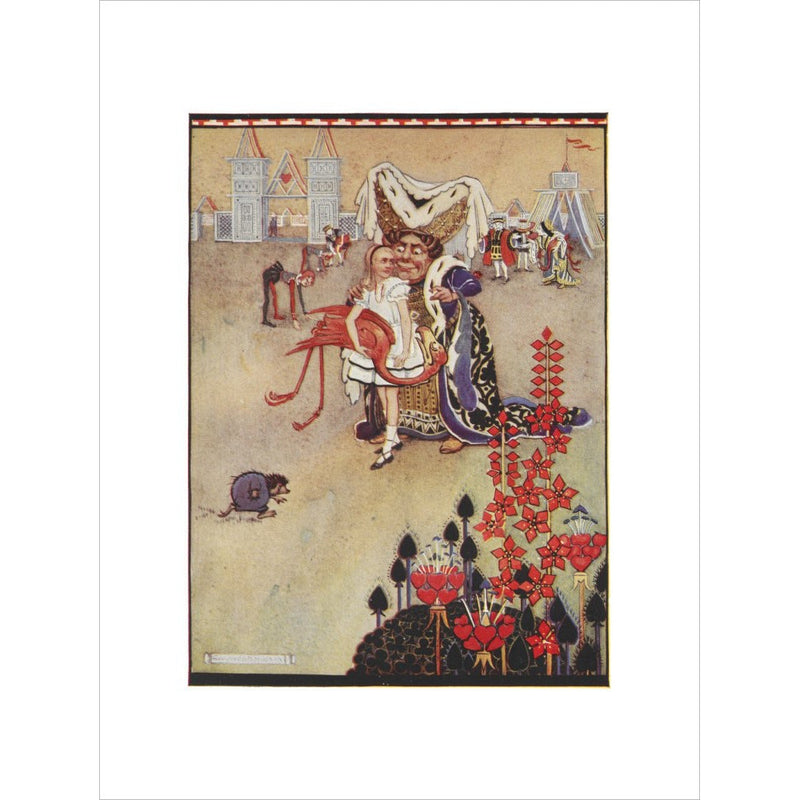 Alice playing croquet print