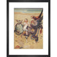 Alice dancing with the mock turtle and gryphon print in black frame