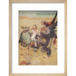 Alice dancing with the mock turtle and gryphon print in natural frame