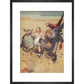 Alice dancing with the mock turtle and gryphon print in black frame